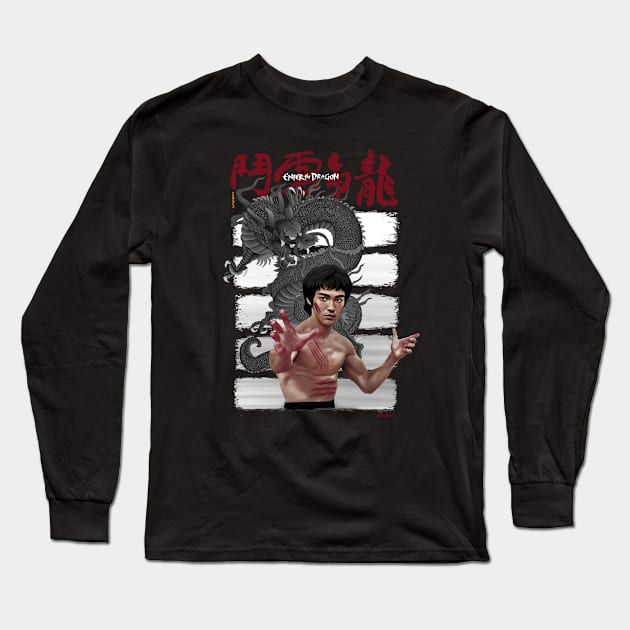 Enter The Dragon Long Sleeve T-Shirt by Art Simpson